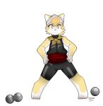  2021 anthro black_clothing canid canine caninu canis cannonball chick_montblanc child clothing cyberconnect2 domestic_dog female fuga:_melodies_of_steel fur hair hands_on_hips hi_res little_tail_bronx mammal na-nu-na-12 red_clothing signature simple_background solo video_games white_background young 
