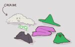  16:10 boke_(artist) bovid caprine clothing cocaine deltarune drugs eyewear glasses goat green_clothing hat headgear headwear humor male mammal powder ralsei robe scarf undertale_(series) video_games widescreen wizard_hat 