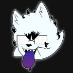  1:1 2021 absurd_res ambiguous_gender black_background bodily_fluids boo_(mario) canid canine canis digital_drawing_(artwork) digital_media_(artwork) drooling eyewear fangs floating ghost glasses hair hi_res lobo_(lobokosmico) lobokosmico male mammal mario_bros nintendo not_furry open_mouth purple_tongue saliva simple_background solo spirit tongue tongue_out video_games white_body wolf 