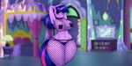  2:1 absurd_res anthro big_breasts breasts clothing equid equine female fishnet friendship_is_magic goth hasbro hi_res holaxes horn horse humanoid lingerie mammal my_little_pony nipple_tape panties pasties pony solo tape twilight_sparkle_(mlp) underwear unicorn wide_hips 