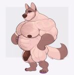  2021 2d_animation abs animated anthro balls belly big_belly big_muscles body_hair border canid canine canis chest_hair claws domestic_dog donovan_(lizard_soup) ear_piercing eyebrows flaccid fur genitals grey_background hand_on_stomach hi_res huge_muscles humanoid_genitalia humanoid_penis lizard_soup looking_down loop male mammal musclegut muscular muscular_anthro muscular_male navel nipples nude overweight overweight_anthro overweight_male pecs penis piercing quads short_playtime simple_background solo standing thick_thighs tuft white_border 