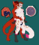  4_ears abdominal_bulge absurd_res andromorph andromorph/male anthro ares_(devilenby) blush bodily_fluids demon devilenby duo egg ekah&#039;iku fangs felid feline fur fuzzy_tail genitals hi_res hybrid impregnation incubation infestation internal intersex intersex/male male mammal multi_ear multicolored_body multicolored_fur nude open_mouth oviposition ovipositor parasite pregnant pregnant_andromorph pregnant_intersex pussy questionable_consent sex simple_background smile spots spotted_body spotted_fur tears teeth tentacles_from_pussy 