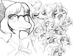  &lt;3 &lt;3_eyes absurd_res ahegao anthro blank_stare bodily_fluids breasts clothed clothing cum cum_on_face dialogue dinosaur empty_eyes eyewear female fucked_silly general_proton genital_fluids glasses goodbye_volcano_high hadrosaurid hair hi_res licking licking_lips lipstick looking_aside looking_at_viewer looking_away looking_pleasured makeup male male/female meme messy_hair mind_break mirrored monochrome mouth_closed multiple_images naomi_(gvh) nude open_mouth ornithischian parasaurolophus reptile ruined_makeup running_makeup scalie simple_background solo symmetry tears tongue tongue_out 