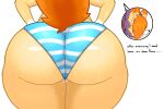  absurd_res anthro big_butt bodily_fluids butt butt_focus canid canine cheeky_panties clothing english_text female fox hi_res huge_butt jhenightfox julie_(jhenightfox) mammal panties solo sweat sweaty_butt text thick_thighs underwear 