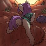  1:1 absurd_res anus butt detailed_background equid female feral friendship_is_magic fur genitals grey_body grey_fur hair hasbro hi_res mammal maud_pie_(mlp) my_little_pony outside pussy solo t72b 