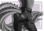  9tails black_and_white butt doodlelu1992 monochrome tails_(disambiguation) xyluc 