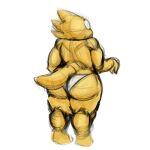  1:1 absurd_res alphys anthro big_butt bodily_fluids butt cheeky_panties clothed clothing eyewear female glasses hi_res lizard panties rear_view reptile scales scalie short_stack simple_background smugsquid solo standing sweat thick_tail thick_thighs topless undertale undertale_(series) underwear video_games wide_hips yellow_body yellow_scales 