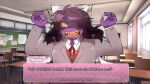  angry anthro classroom clothing deltarune dialogue doki_doki_literature_club! english_text female hair header header_box humor kris_where_are_we lizard looking_at_viewer meme profanity reptile ribbons scalie school school_uniform socialllinks solo style_parody susie_(deltarune) text text_header undertale_(series) uniform video_games visual_novel 