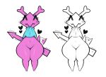  &lt;3 ^w^ anthro armless arrow belly blush bodily_fluids bottomless box_(hajimeyou654) clothed clothing clothing_lift deltarune eyelashes female huge_hips huge_thighs short_stack simple_background solo sweat tail_motion tailwag thick_thighs undertale_(series) video_games virovirokun white_background wide_hips 
