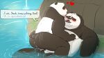  16:9 2021 anthro ari_guardian black_body black_fur black_nose blush bodily_fluids butt cum dialogue dreamworks duo english_text eyes_closed father father_and_child father_and_son fur genital_fluids genitals giant_panda hi_res incest_(lore) kung_fu_panda li_shan_(kung_fu_panda) male male/male mammal master_po_ping overweight overweight_male parent parent_and_child penis sex sitting son spanish_text text ursid water white_body white_fur widescreen 