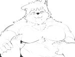  2021 4:3 anthro belly canid canine canis domestic_dog haoming hi_res humanoid_hands kemono male mammal moobs overweight overweight_male simple_background solo_focus white_background 