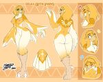  alternate_species anthro avian barely_visible_genitalia barely_visible_pussy beak bird blonde_hair breasts breath_of_the_wild butt expressions feather_markings feathers female genitals hair hi_res markings model_sheet nintendo nipples non-mammal_breasts non-mammal_nipples nude princess_zelda pussy rito simple_background solo talons tattoorexy the_legend_of_zelda video_games 