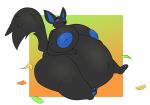  alpha_channel anthro belly big_belly big_breasts big_butt big_ears black_body black_fur blue_body blue_fur blue_nipples blue_paws breasts butt canid canine carboncopy612 chiropteran dusk_fonce expansion female fluffy fluffy_tail fox fur hi_res huge_breasts huge_butt huge_thighs hybrid hyper hyper_belly hyper_breasts hyper_butt hyper_nipples hyper_thighs inflation mammal nipples solo stuffed_belly thick_thighs 