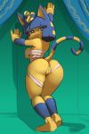  2021 2:3 absurd_res animal_crossing ankha_(animal_crossing) anthro anus bandage breasts butt digital_media_(artwork) domestic_cat felid feline felis female fingers gekasso genitals hi_res looking_at_viewer mammal nintendo pussy solo standing video_games 