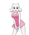  2d_animation animated anthro bouncing_breasts bovid breasts caprine clothed clothing curvy_figure dress female fur huitu_c looking_at_viewer mammal mature_female me!me!me! seductive sheep short_playtime toriel undertale undertale_(series) video_games white_body white_fur 