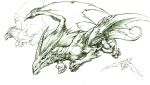  2009 chaos-draco claws dragon feral hi_res horn membrane_(anatomy) membranous_wings scales scalie spines traditional_media_(artwork) western_dragon wings 