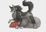  animal_genitalia animal_penis balls big_balls big_penis big_sheath canid canine canine_penis canis erection feral fur genitals hi_res huge_balls huge_penis huge_sheath hyper hyper_balls hyper_genitalia hyper_penis hyper_sheath link_(wolf_form) male mammal monkey_lying nintendo penis sheath simple_background solo the_legend_of_zelda video_games white_background wolf 