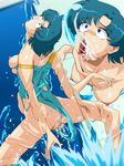  all_the_way_through bishoujo_senshi_sailor_moon blue_eyes blue_hair breasts censored double_penetration fey highres mizuno_ami rape sex stomach_bulge swimsuit tentacle torn_clothes water 