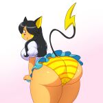  1:1 aj_the_flygon anthro big_butt black_hair breasts butt clothing cosplay female hair hi_res jenna_(aj_the_flygon) lass_(pokemon) lonbluewolf looking_at_viewer nintendo pok&eacute;mon pok&eacute;mon_(species) raichu red_eyes solo underwear video_games wide_hips 