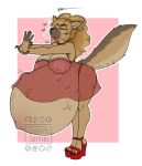  anthro belly big_belly big_breasts breasts canid canine clothing female hi_res hyper hyper_belly hyper_pregnancy mammal multi_breast navel pregnant solo stretching tomomitartini translucent translucent_clothing unborn_kicking 