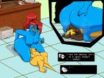  2021 4:3 alphys animal_humanoid anthro blue_body blue_breasts brown_nipples butt butt_grab dialogue dialogue_box duo eye_patch eyewear face_shitting facesitting feces female female/female filth filthy fish fish_humanoid glasses hair hand_on_butt humanoid lizard marine marine_humanoid mister-basura multiple_angles nipples nude pooping purple_nipples red_hair relieved reptile scalie scat snout tagme text text_box undertale undertale_(series) undyne video_games yellow_body yellow_breasts 