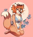  absurd_res anthro canid canine captyns clothing female fox hair hi_res mammal one_eye_closed slightly_chubby solo wink 