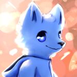  1:1 ambiguous_gender anthro arctic_fox blue_eyes blue_sclera canid canine clothing fluffy fox fur hi_res mammal simple_background smile snoii_(snoiifoxxo) snoiifoxxo solo sweater topwear tuft white_body white_fur 