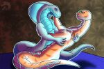  abstract abstract_background analternateguy234 anthro apode cobra dancing draconcopode dragonwithgames duo embrace female hi_res legless light_the_dragon male naga reptile romantic romantic_couple scalie serpentine snake split_form 