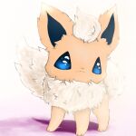  1:1 ambiguous_gender blue_eyes blue_sclera eeveelution feral flareon fluffy fluffy_tail fur mammal mane multicolored_body multicolored_fur nintendo orange_body orange_fur pok&eacute;mon pok&eacute;mon_(species) simple_background smile snoiifoxxo solo text tuft video_games white_background white_body white_fur 