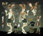  2020 anthro antlers digital_media_(artwork) english_text feet fingers horn jackalope jjeniac lagomorph male mammal model_sheet smile solo text toes 