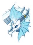  2019 ambiguous_gender blue_eyes digital_media_(artwork) dragon feral hi_res horn jjeniac smile spines 