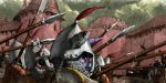  2014 2:1 armor battle better_version_at_source castle chainmail equid equine female feral friendship_is_magic group hasbro headgear helmet horn horse knight lordgood mammal melee_weapon my_little_pony outside polearm pony shield spear unicorn warrior weapon 