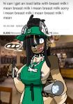  ... absurd_res anthro apron apron_only blush bodily_fluids bottomless bottomless_female breasts canid canine canis chest_tuft claws clothed clothing collar container cup darkwolfhybrid domestic_dog dreadlocks ear_piercing ear_ring english_text facial_piercing female german_shepherd green_apron hat headgear headwear herding_dog hi_res husky hybrid i_mean_breast_milk ice jewelry mammal meme metal metal_teeth mostly_nude necklace nikole_(darkwolf) nipple_piercing nipple_slip nipples nordic_sled_dog nose_piercing nose_ring pastoral_dog pen piercing septum_piercing shoulder_tuft solo spitz starbucks sweat sweatdrop text text_on_clothing text_on_hat text_on_headwear tuft 