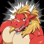 1:1 anthro anzox band-aid bandage dragon headshot_portrait hi_res male muscular portrait red_body red_scales roaringmoon scales scalie solo western_dragon 