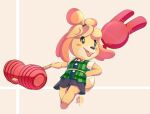  animal_crossing anthro balloon blush blush_stickers canid canine canis domestic_dog female hammer inflatable isabelle_(animal_crossing) mammal nintendo shih_tzu solo subliminalpeacock super_smash_bros. tools toy_dog video_games 