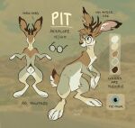  2019 antlers digital_media_(artwork) english_text eyewear feet feral fingers glasses horn jackalope jjeniac lagomorph male mammal model_sheet smile solo text toes 