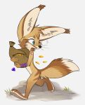  2021 anthro aseethe blue_eyes canid canine digital_media_(artwork) fennec fox fur hair hi_res male mammal nude open_mouth solo teeth tongue 