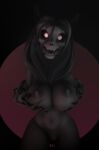 &lt;3 &lt;3_eyes 3d_(artwork) 5_fingers anonymous_artist anthro arm_tuft big_breasts bodily_fluids bone breasts circle_background claws digital_media_(artwork) female fingers hair hair_in_face holding_breast humanoid_hands lactating long_hair looking_at_viewer malo nipples nude scp-1471 scp-1471-a scp_foundation sharp_teeth skull skull_head solo source_filmmaker teeth tuft 