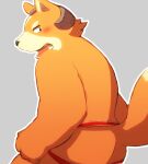  2016 96tning anthro blush butt canid canine clothing fox fox_mccloud humanoid_hands jockstrap kemono male mammal nintendo simple_background solo star_fox underwear video_games 