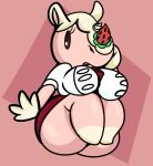  animal_crossing anthro big_breasts big_butt bottomwear breasts butt clothing female food fruit hi_res huge_butt legs_up mammal merengue_(animal_crossing) nintendo plant rhinocerotoid shirt short_stack skirt solo someth1ngoranother strawberry thick_thighs tight_clothing tight_shirt tight_topwear topwear video_games wide_hips 