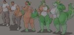  2021 anthro apron apron_only big_breasts big_butt bottomless breast_growth breasts butt claws clothed clothing clothing_transformation digitigrade expansion eyewear female gender_transformation genitals glasses green_body growth hayhorse human male mammal mostly_nude mtf_transformation nintendo nipples penis_shrinking pok&eacute;mon pok&eacute;mon_(species) pussy raised_tail sequence serperior solo surprise thick_thighs transformation undressing video_games wide_hips 