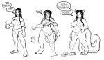 anthro belly_grab big_breasts biobasher breasts coffee_mug english_text female genitals hair human human_to_anthro lazy mammal mephitid monochrome nipples overweight overweight_female potbelly pussy sequence skunk solo species_transformation text tired tired_eyes transformation weight_gain 