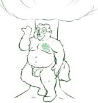  2021 anthro areola balls belly big_balls big_belly black_and_white canid canine chin_tuft curious_cat custardalvis facial_tuft fluffy fluffy_tail foreskin genitals gesture green_and_white hand_on_hip leaning looking_at_viewer male mammal markings mature_male monochrome nude outside overweight paul_(sihai&#039;s_legacy) penis plant raccoon_dog short_ears sihai&#039;s_legacy simple_background sketch slightly_chubby smile solo standing tanuki thick_thighs tree white_background 