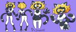  anthro blonde_hair bottomwear breasts butt claws cleavage clothed clothing cross-eyed curvy_figure domestic_cat felid feline felis female hair hi_res hourglass_figure mammal midriff navel pajamas pants shenanimation shirt small_waist smile solo topwear 