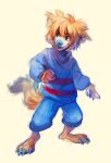  2016 5_fingers anthro blue_eyes canid canine canis clothed clothing digital_media_(artwork) domestic_dog eyebrows eyelashes fingers jjeniac male mammal open_mouth smile teeth tongue 