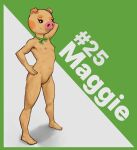  abstract_background animal_crossing anthro areola breasts domestic_pig erect_nipples female hand_behind_head hand_on_hip hi_res looking_at_viewer maggie_(animal_crossing) mammal navel nintendo nipples nude pose qunke simple_background small_breasts solo suid suina sus_(pig) video_games 