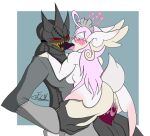  &lt;3 anthro banette big_butt blush bodily_fluids breasts butt duo ecn fan_character fangs female genital_fluids genitals grey_body hair hi_res kissing leg_grab long_hair long_tongue male male/female mega_audino mega_evolution nintendo penetration pink_eyes pink_hair pok&eacute;mon pok&eacute;mon_(species) pussy pussy_juice red_eyes stitch_(sewing) straddling thick_thighs thigh_grab tongue vaginal vaginal_penetration video_games 