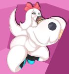  angrypotato96 anthro big_breasts breast_play breasts canid canine fellatio female fur genitals hi_res high_heels huge_breasts hyper hyper_breasts lipstick_on_penis lipstick_ring male male/female mammal oral penile penis sex titfuck white_body white_fur 