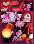  2019 absurd_res amy_rose anthro bodily_fluids breech_loader clothed clothing comic crying duo echidna english_text eulipotyphlan female forced fur green_eyes handwear hedgehog hi_res knuckles_the_echidna male mammal monotreme profanity purple_eyes rape sega sonic_the_hedgehog_(series) tears text toso video_games 