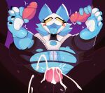  :3 anal anal_penetration anthro bodily_fluids canid canine canis clothing cum cum_in_ass cum_inside deltarune double_handjob faceless_character faceless_male feet female foot_fetish gangbang genital_fluids genitals group group_sex handjob hi_res humanoid_genitalia humanoid_penis machine male male/female mammal open_mouth pawpads paws penetration penile penis pussy robot sex simple_background tasque_manager thick_thighs tongue tongue_out torn_clothing undertale_(series) velveteksotica video_games wolf 